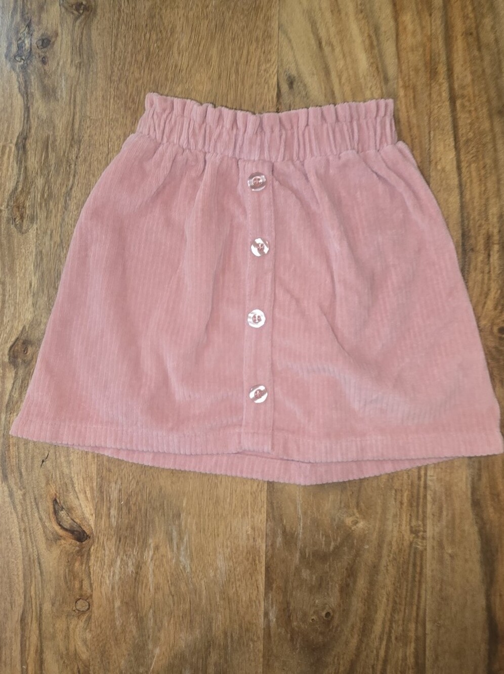 Btween Pink Corduroy Button-Front Skirt Size: 6